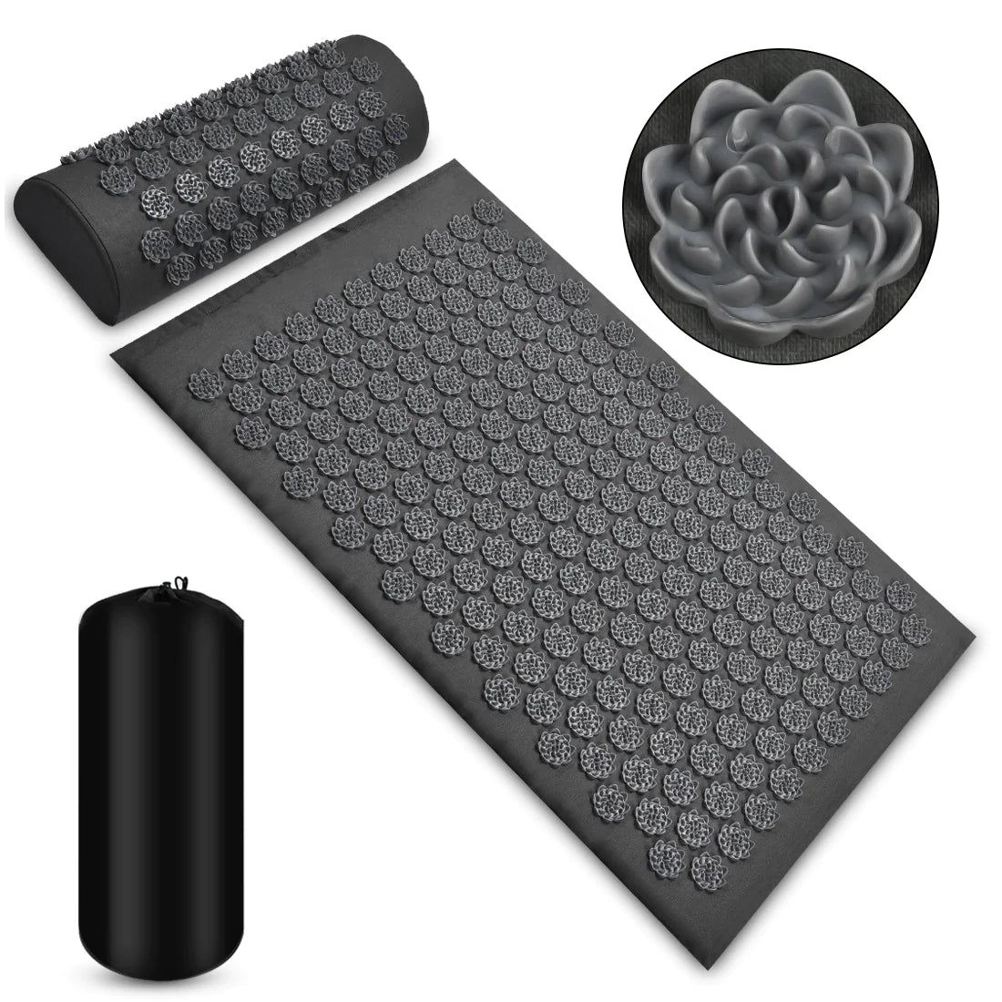 Acupressure Massage Mat and Pillow Set - Pain Relief and Relaxation