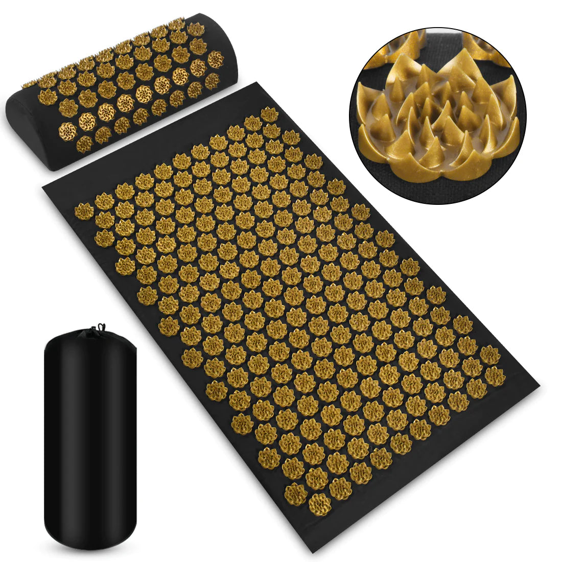 Acupressure Massage Mat and Pillow Set - Pain Relief and Relaxation