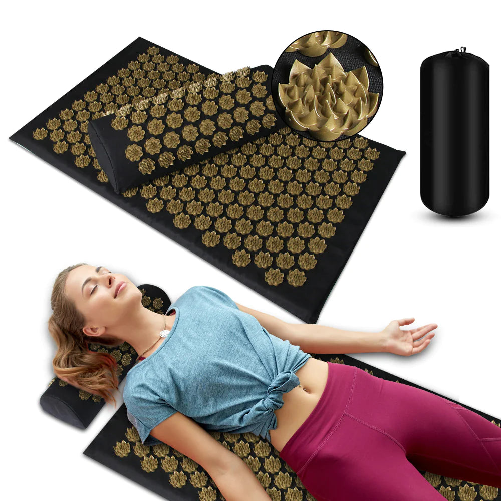 Acupressure Massage Mat and Pillow Set - Pain Relief and Relaxation
