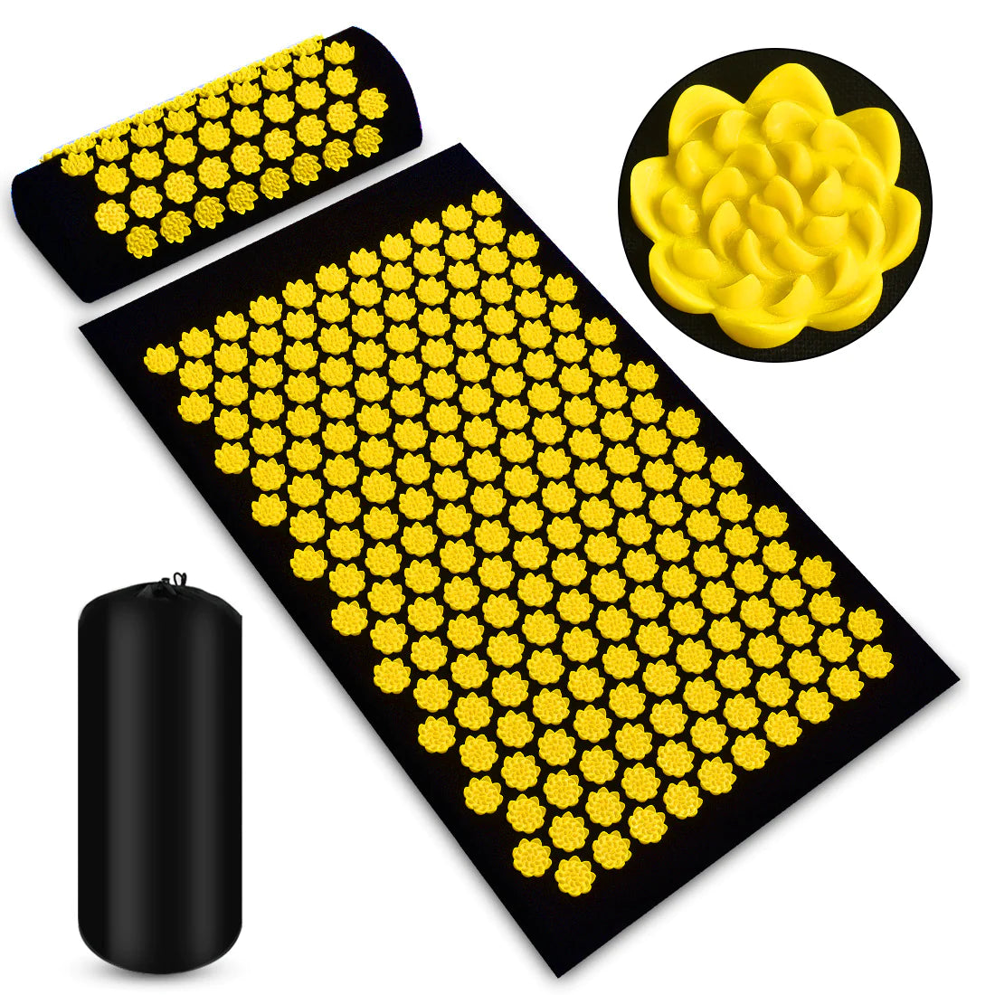 Acupressure Massage Mat and Pillow Set - Pain Relief and Relaxation