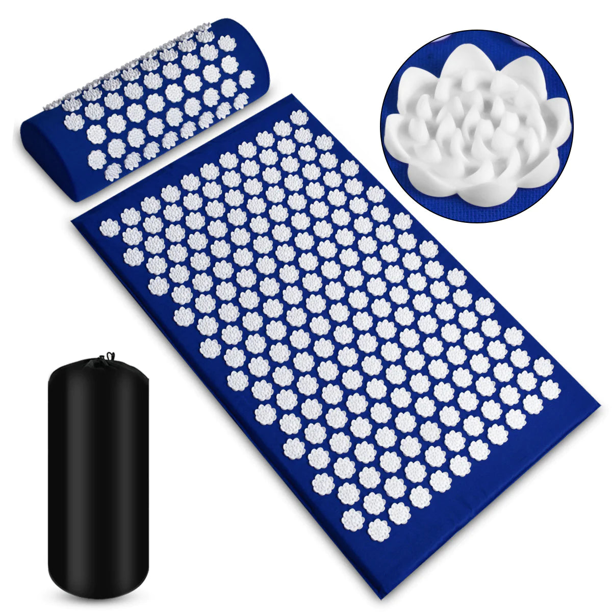 Acupressure Massage Mat and Pillow Set - Pain Relief and Relaxation