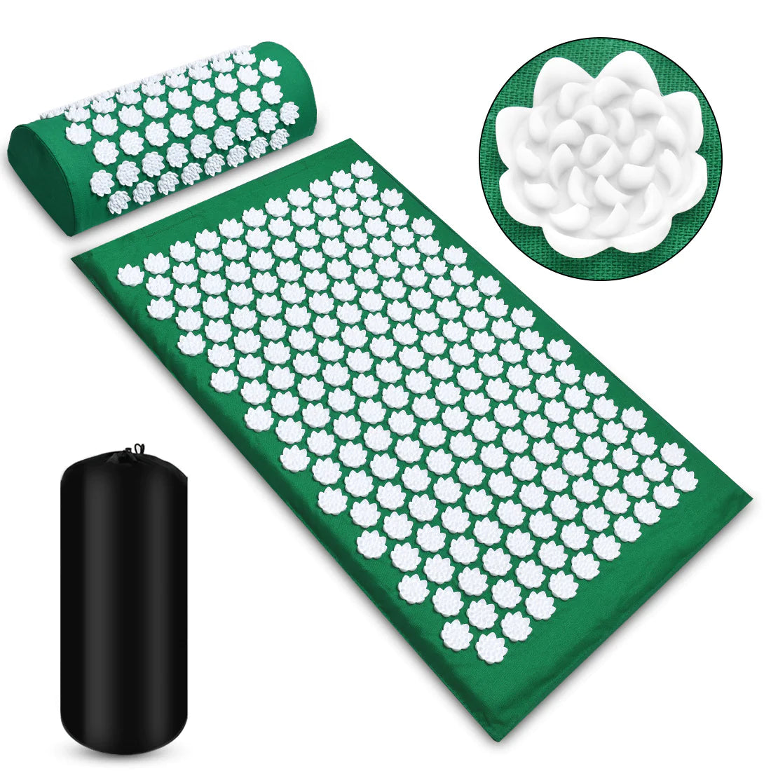 Acupressure Massage Mat and Pillow Set - Pain Relief and Relaxation