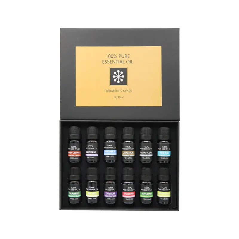 6 and 12-Piece Aromatherapy Essential Oil Set